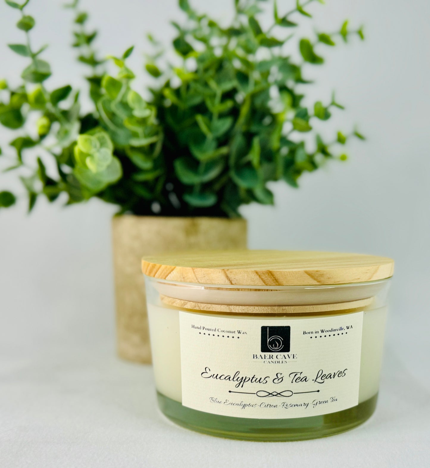Eucalyptus & Tea Leaves - Baby Baer (12oz) 3-Wick