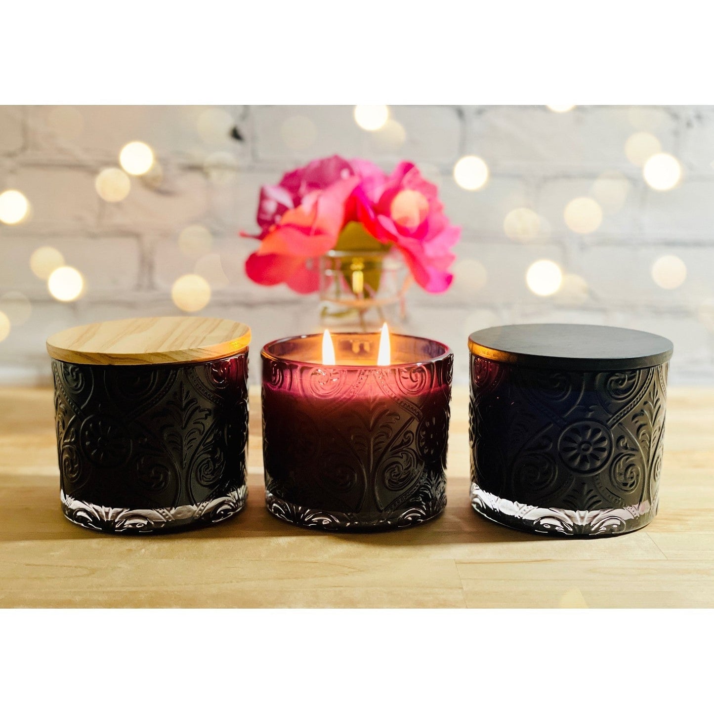 Eucalyptus & Tea Leaves - Embossed Marquis (15oz) 2-Wick