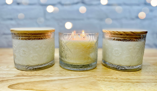 Sea Salt & Orchid - Embossed Marquis (15oz) 2-Wick