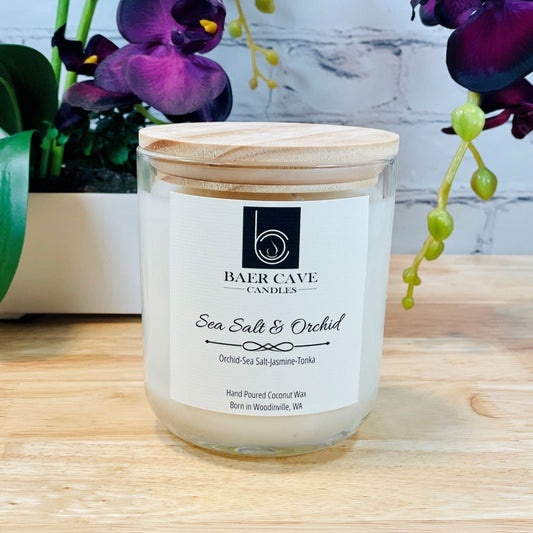 Baer Cave Candles | Sea Salt & Orchid | Coconut Wax Candle | Hand Poured